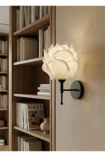 Maison Avf White Eva Rose Design Wired Wall Lighting Sconce - Bottom Black