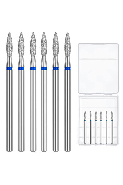 Choice مجموعة من 6 قطع من رؤوس تقليم الأظافر الماسية، مقاس 3/32 بوصة، مبرد أظ...