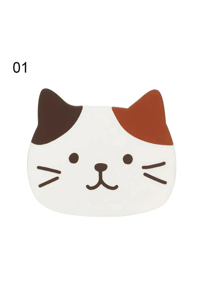 Choice كما هو موضح، قطعة واحدة من قواعد أكواب المشروبات بتصميم قطة كرتونية، م...