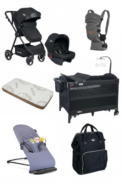 Calvin Baby 8 Parça Lüks Çeyiz Seti Travel Sistem Bebek Arabası,AnneYanı,AnaK...