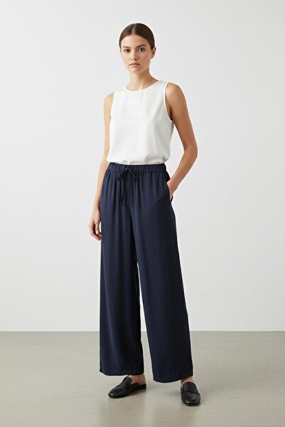 Soul بنطلون نسائي بخصر مطاطي - 32206PNT - كحلي