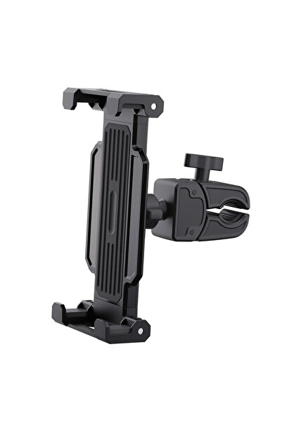 Choice حامل أسود للدراجة والجهاز اللوحي والميكروفون، مزود بمشبك هاتف قابل للت...