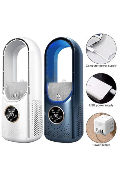 Dinex Smart Portable Blade-less Fan – Safe and Modern Design in White