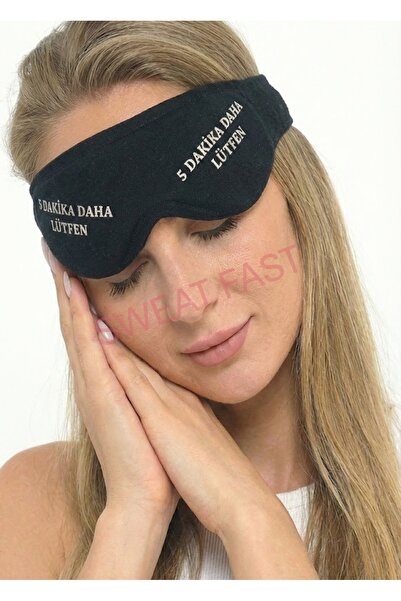 SWEAT FAST قناع نوم برقعة عين من القطن الأسود قابل للغسل لمدة 5 دقائق إضافية ...