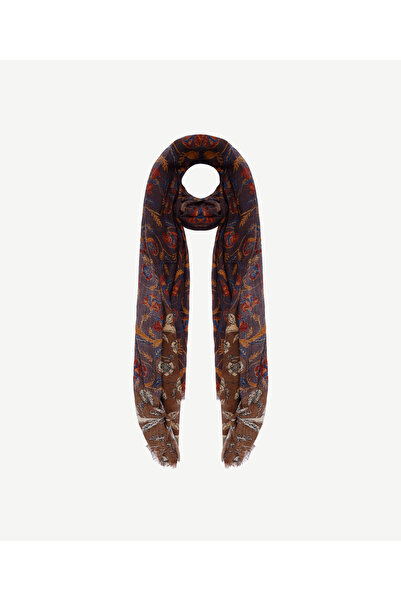 Yargıcı Etnik Desenli Yün Şal