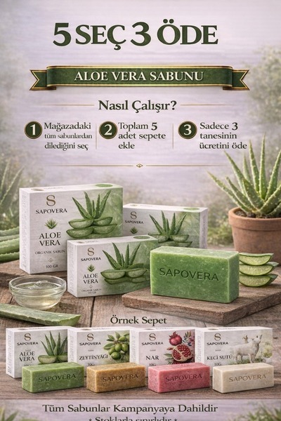 Sapovera Doğal Aloe Vera Sabunu