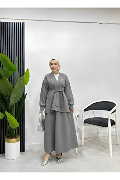 Bluezade Puf Etekli İkili Takım Tesettür