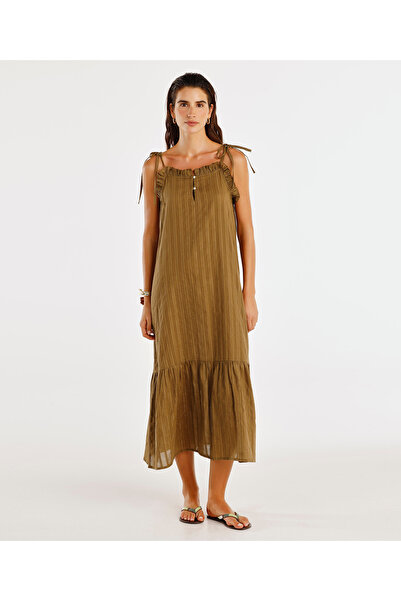 Yargıcı Square Collar Midi Dress