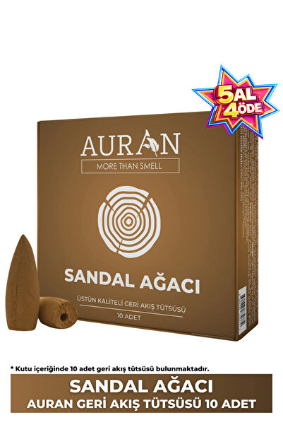 AURAN Sandal Ağacı Kokulu Geri Akış Tütsüsü konik Tütsü Sandal Wood Backflow ...