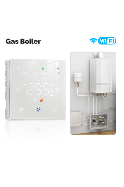 MOES ترموستات ذكي يعمل بتقنية الواي فاي/زيجبي من تويا، متوافق مع أليكسا وجوجل...