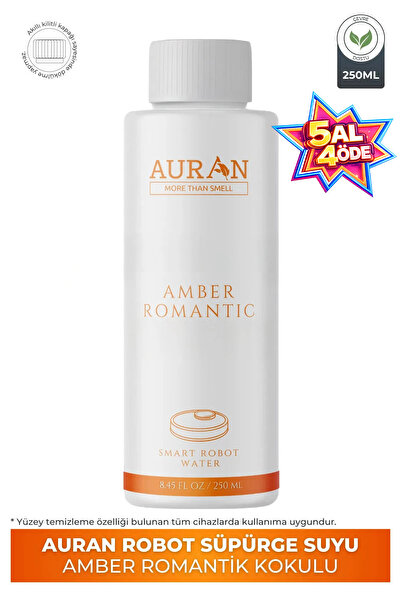 AURAN Amber Romantik Kokulu Akıllı Robot Süpürge Suyu, Mop Suyu Yüzey Temizle...