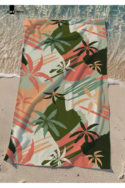 Marte Home النخيل / أشجار النخيل - منشفة الشاطئ المطبوعة