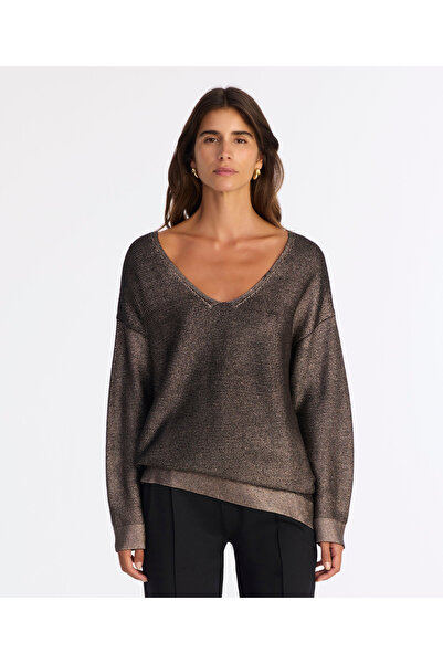 Yargıcı Regular V-Neck Long Sleeve Sweater