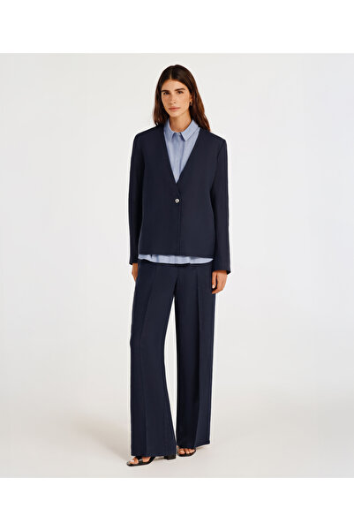 Yargıcı Single Button Collarless Jacket