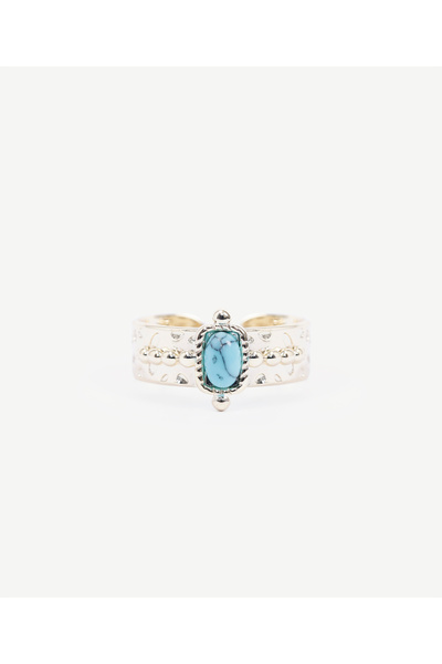 Yargıcı Doğal Taş Detaylı Ayarlanabilir Yüzük