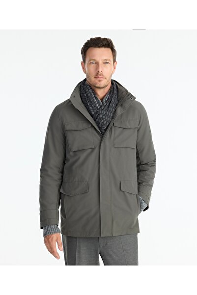 Yargıcı Regular Mock Neck Long Sleeve Raincoat