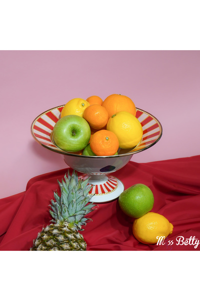 Miss Betty Bellisima Emaye Ayaklı Meyvelik 30 Cm