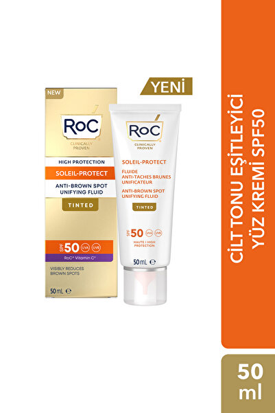 Roc C Vitaminli Leke Karşıtı ve Ton Eşitleyici Yüz Güneş Kremi SPF50 50 ml - ...