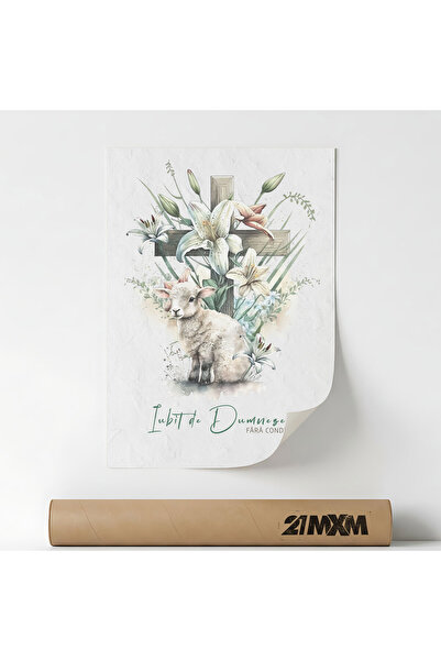 21mxm Tablou Religios – Fara Ramă pe Pânză Mată - Iubit De Dumnezeu