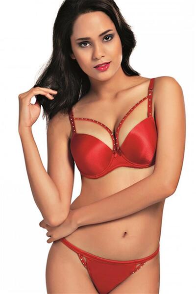 Pemilo Ženski set grudnjaka i gaćica 4808181 Sa kamenčićima bez podstave