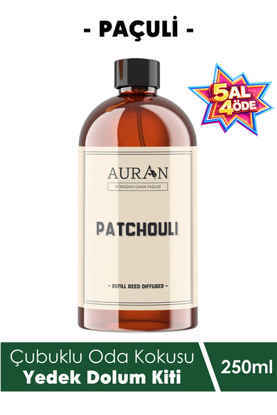 AURAN Paçuli Çubuklu Oda ve Ortam Kokusu Yedek Dolum Kiti Yedek Şişe Patchoul...
