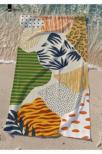 Marte Home منشفة الشاطئ المطبوعة الملونة