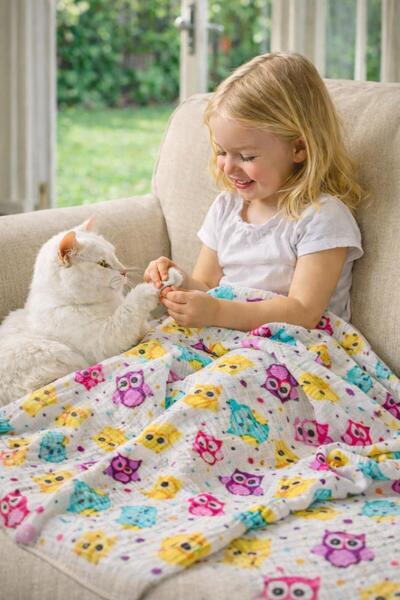Alpar Tekstil Bamboo Girl-Boy Baby/Child Muslin Blanket and Blanket Set - 120...