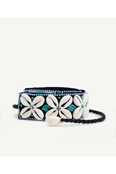 Yargıcı Boncuk Detaylı Bağlamalı Bel Kemeri