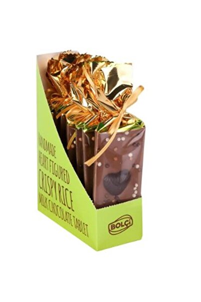 Bolçi Kalp Desenli - Pirinç Patlaklı Bitter Tablet Çikolata 60g