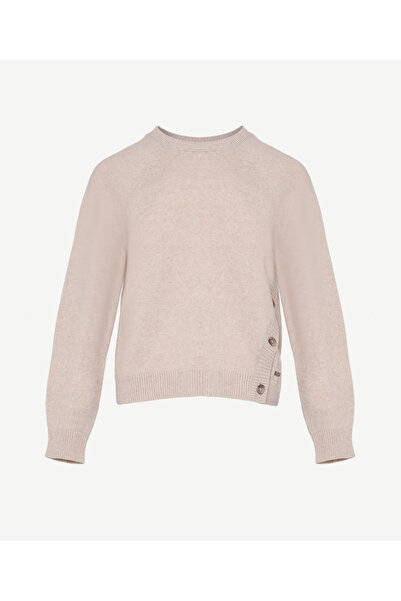 Yargıcı Crew-Neck Sweater with Side Button Detail