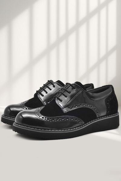 Rakerplus Hidra Patent Leather Lace-up Casual Men's Teenager School Shoes