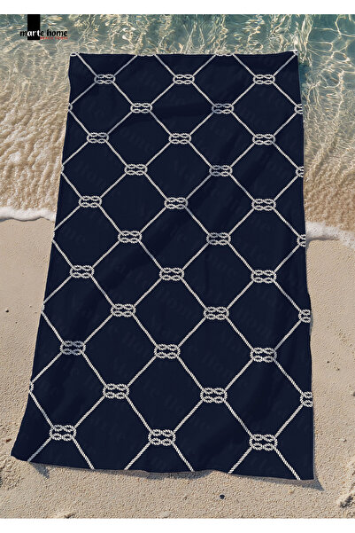 Marte Home حبل - منشفة شاطئ مطبوعة بنمط بحري