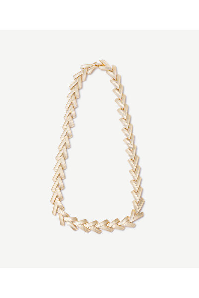 Yargıcı Dokulu Gold Kolye