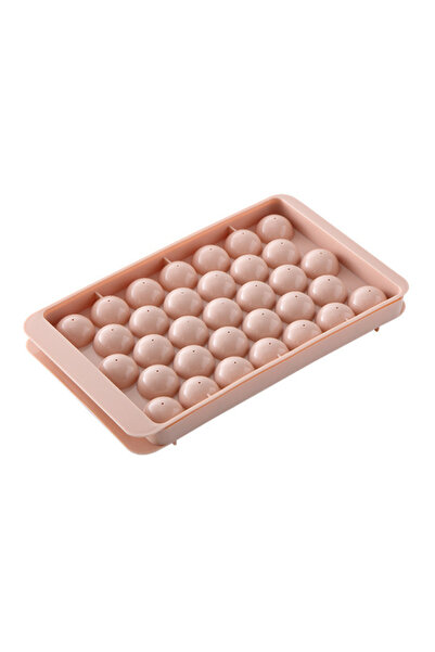 Choice قالب مكعبات ثلج وردي اللون، ٣٣ كرة ثلج، مصنوع من البولي بروبيلين، لصنع...