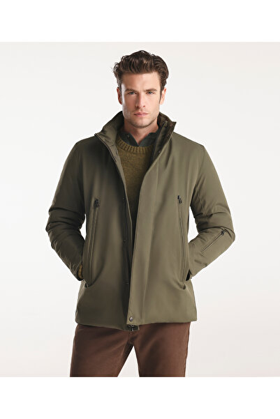 Yargıcı Fermuar Detaylı Erkek Mont