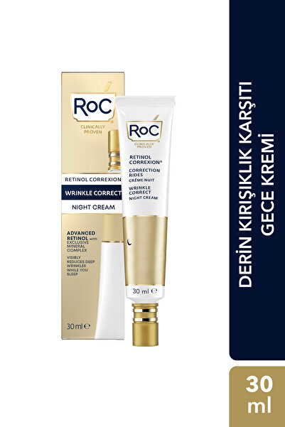 Roc Retinol ve Mineral İçerikli Kırışıklık Karşıtı Gece Kremi 30 ml - Derin K...