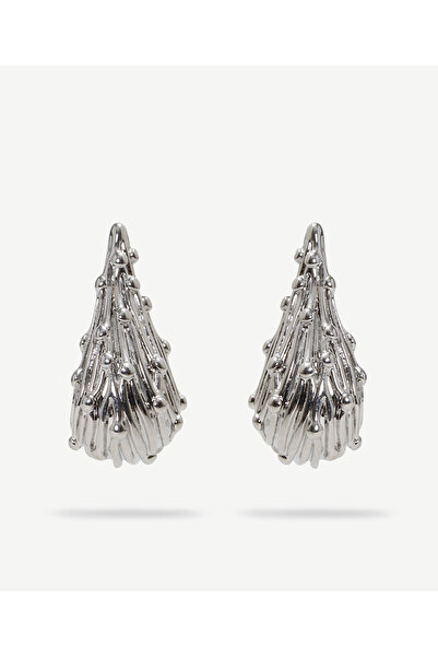 Yargıcı Damla Formlu Gümüş Küpe