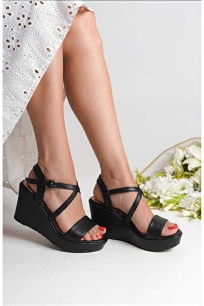 AYDOĞDU by ünal Cross-Strapped Daily Wedge Sandals - 5000