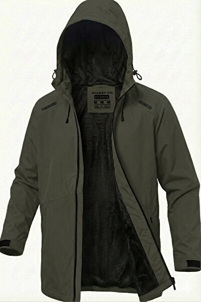 GHASSY CO. سترة رياضية رجالية مقاومة للرياح/المطر للاستخدام الخارجي مع تفاصيل...