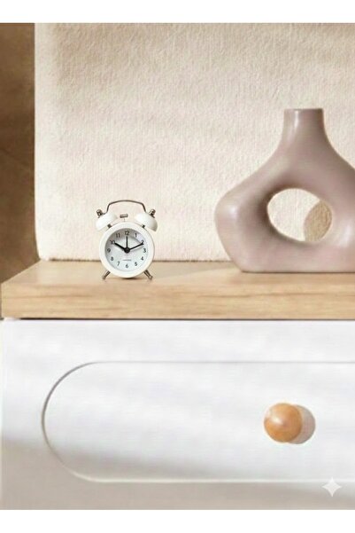 MINDA Mini Çalar Saat Analog Dekoratif Masa Saati Masaüstü Metal Çalar Saat