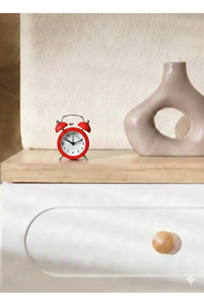 MINDA Mini Çalar Saat Analog Dekoratif Masa Saati Masaüstü Metal Çalar Saat