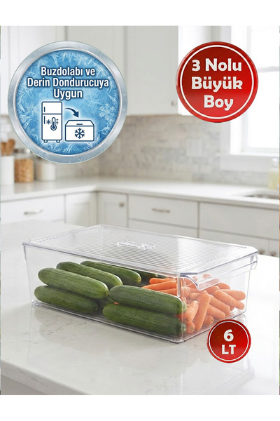 EFFE HOME Büyük Boy Hava Kilitli Buzdolabı Raf Düzenleyici Derin Dondurucuya ...