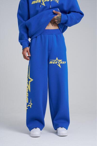 Machinist Ανδρικό φαρδύ παντελόνι φόρμας με κέντημα oversized αστέρια SAX