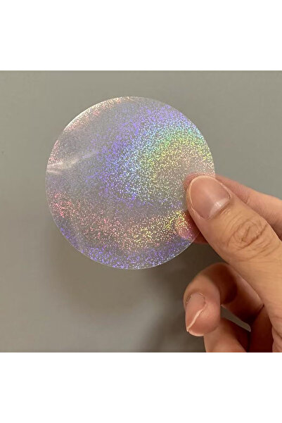 Choice 100pcs B 100pcs 58mm Transparent Badge Film Clear Laser Star Pattern B...