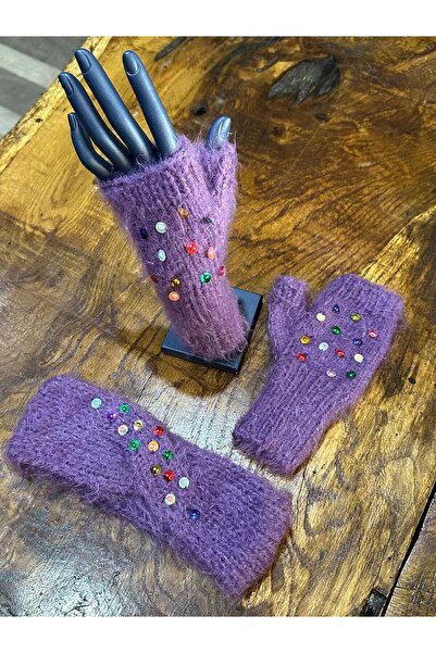 Gönülden Tasarım Ручна в'язка М'яка стрічка для волосся Рукавички Набір