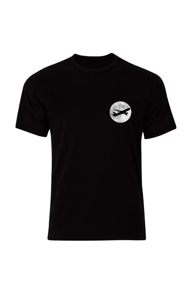 fame-stoned Tricou unisex cu imprimeu cu avion 100% bumbac (aviație, aeroport...