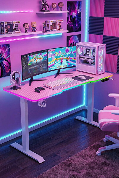 Karr Gaming G-Flex Elektrikli Yükseklik Ayarlı RGB Aydınlatmalı Oyuncu Masası...