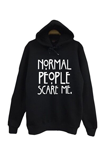 fame-stoned Hanorac unisex negru cu imprimeu American Horror Story