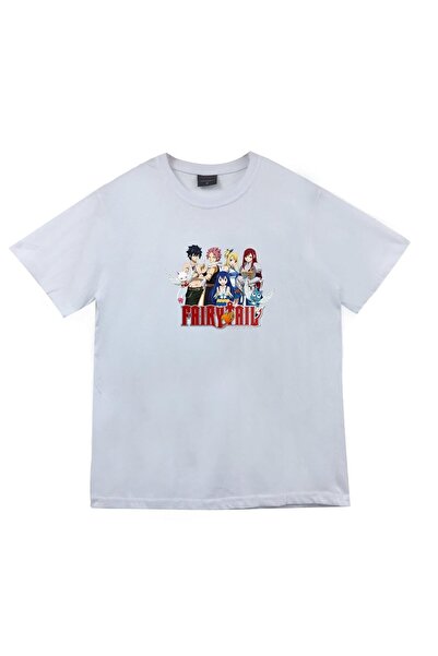 fame-stoned Фейрі Тейл Аніме Принт Унісекс 100% Бавовна Біла Футболка