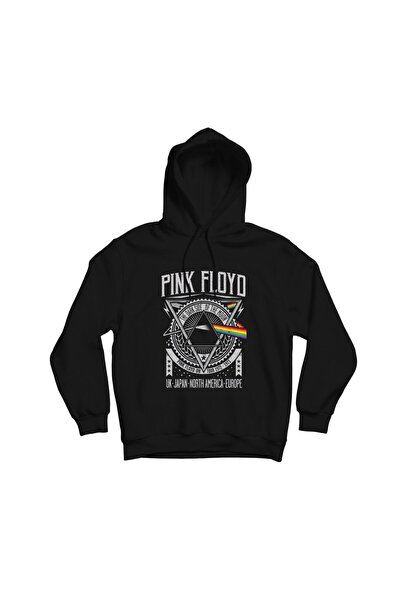 fame-stoned Pink Floyd Printed Hooded Sweatshirt